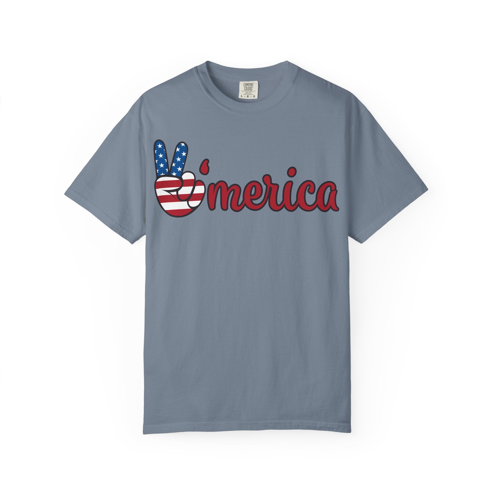 'Merica Peace Sign T-Shirt — Patriotic USA Flag Graphic Tee for 4th of July
