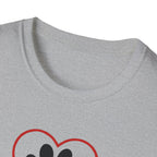 Dog Lover T-Shirt — “The Best Things in Life Are Furry” Paw Heart Tee
