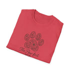 Paw-fect Life T-Shirt — Floral Paw Print Tee for Dog & Cat Lovers