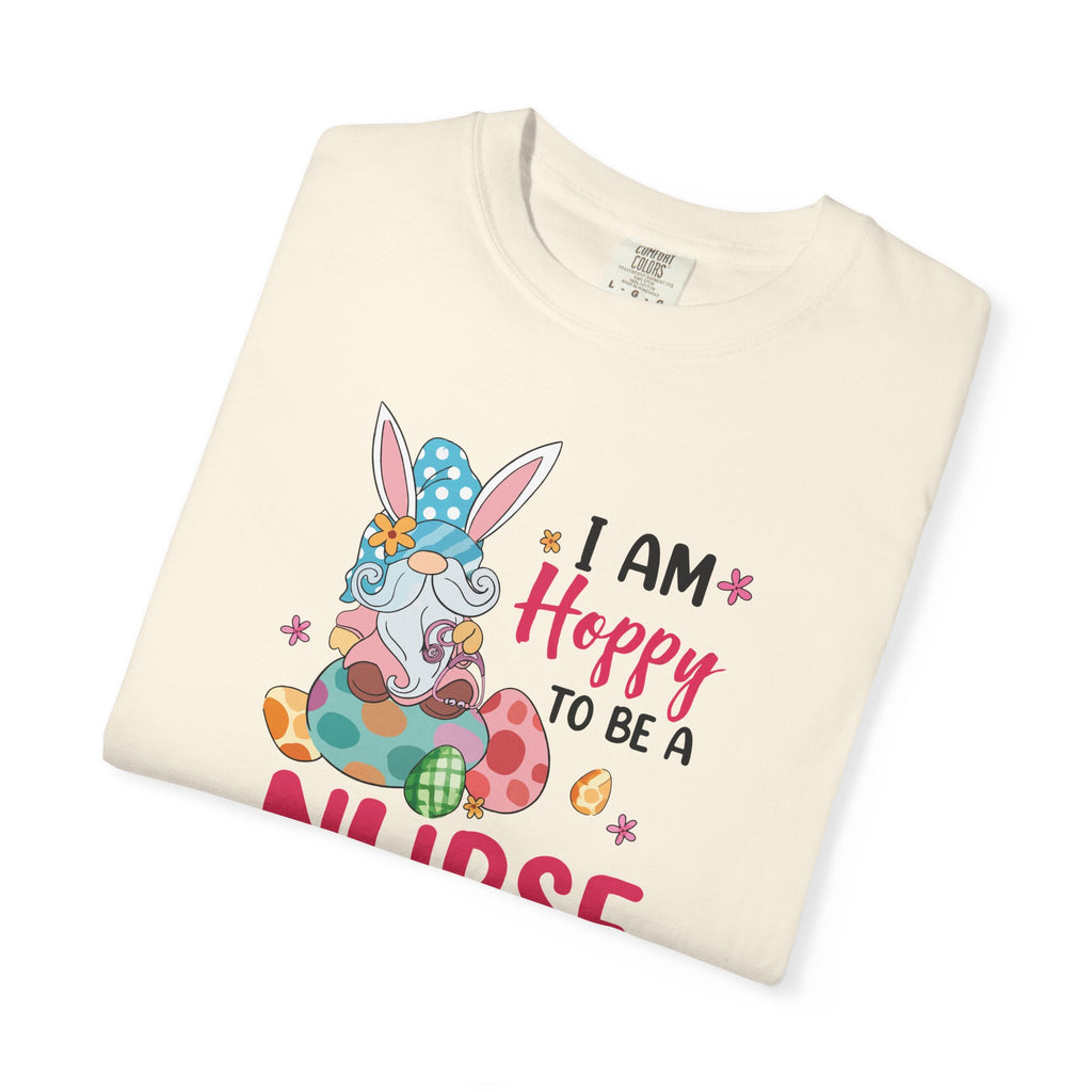 Nurse Bunny T-Shirt — "I Am Hoppy to Be a Nurse" Cute Easter Tee