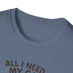 Cat and Coffee T‑Shirt — "All I Need Is My Cat and Coffee" Cute Cat in Mug Tee