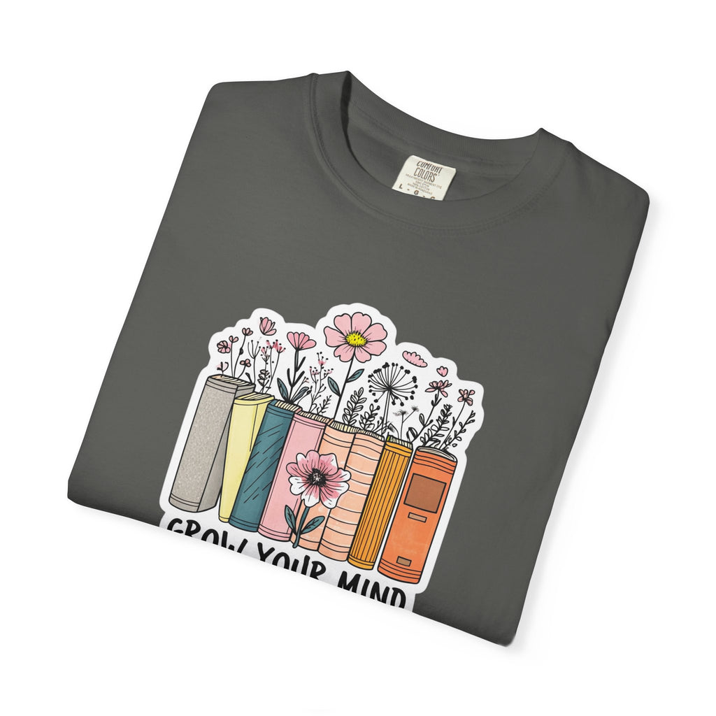 Grow Your Mind Book Stack T-Shirt