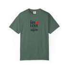 Live Love Inspire T-Shirt — Teacher Appreciation Apple Graphic Tee