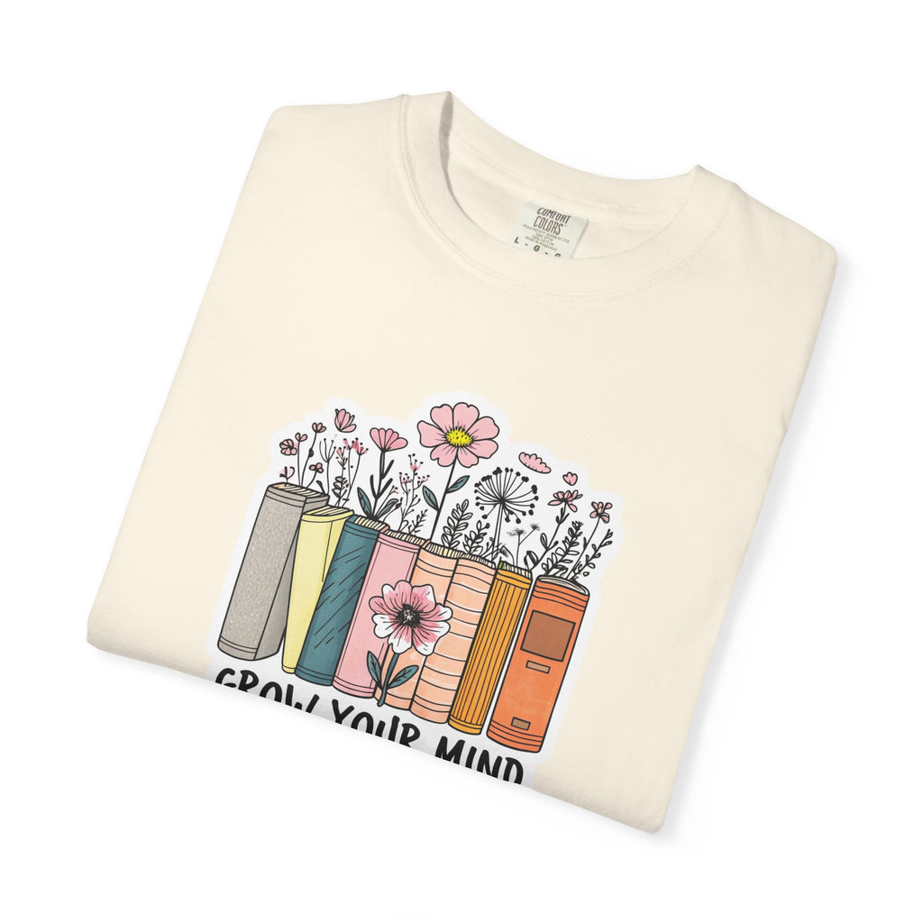 Grow Your Mind Book Stack T-Shirt