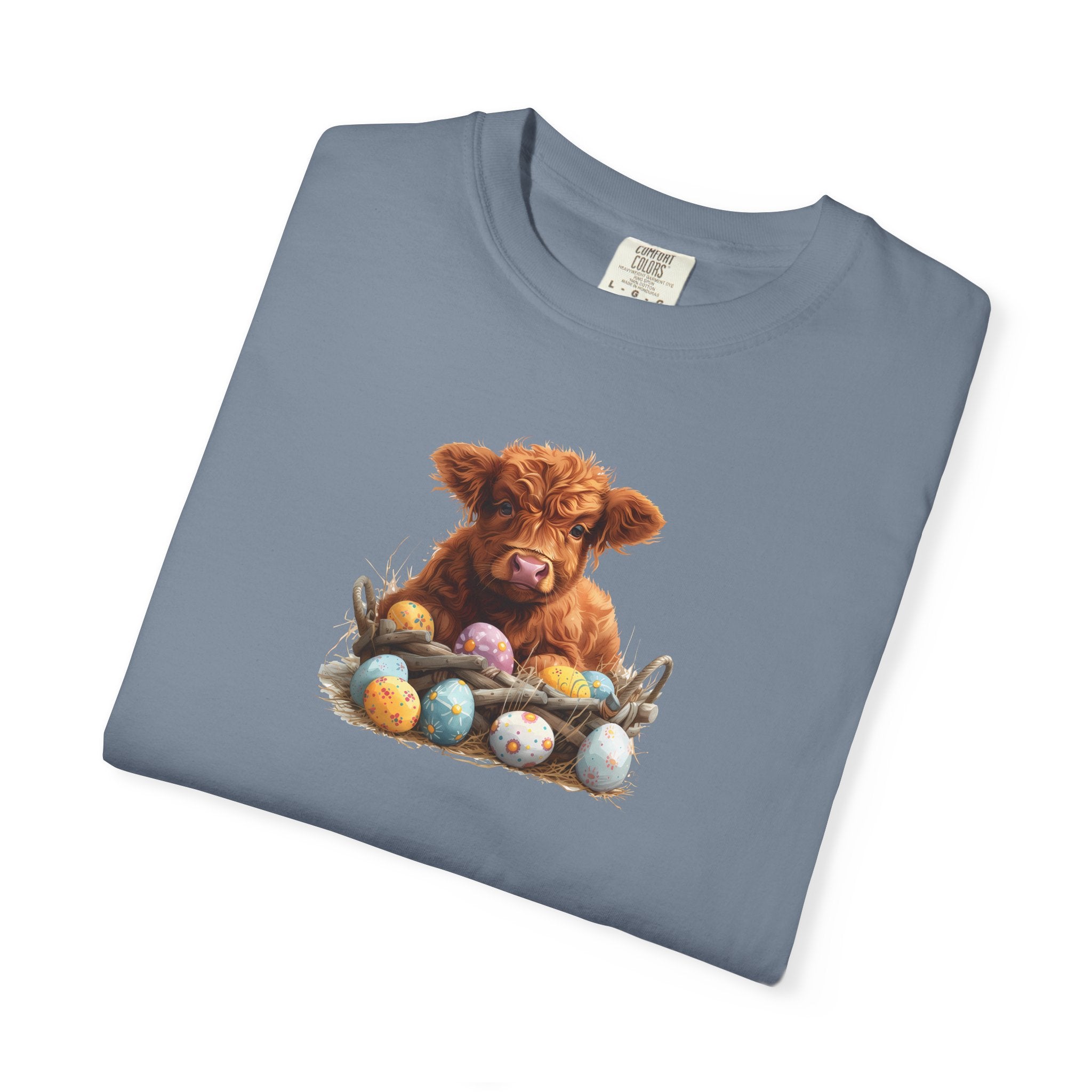 Highland Calf with Easter Eggs T-Shirt