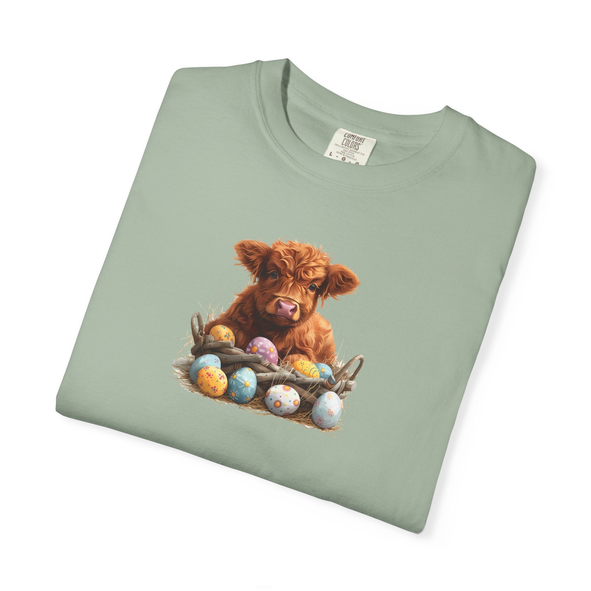 Highland Calf with Easter Eggs T-Shirt