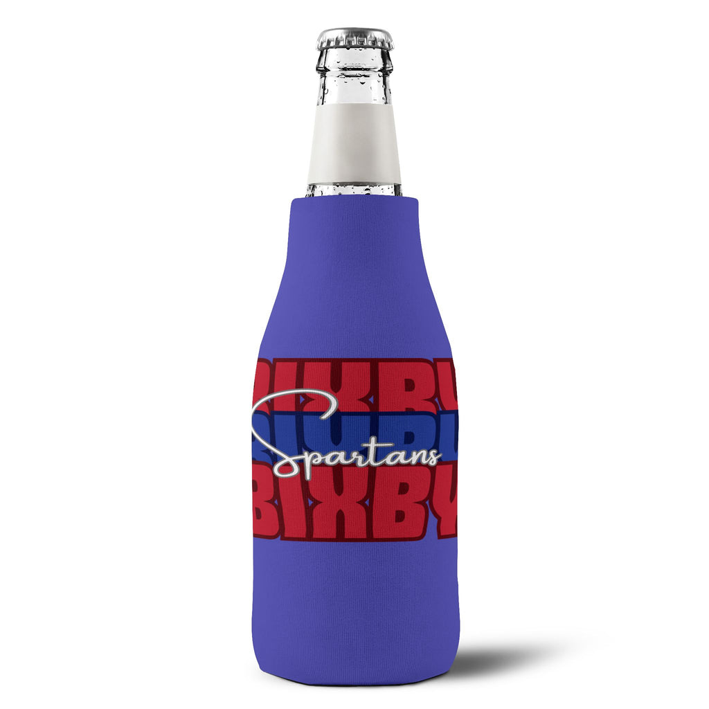 Bixby Spartans Insulated Zip Up Can Cooler
