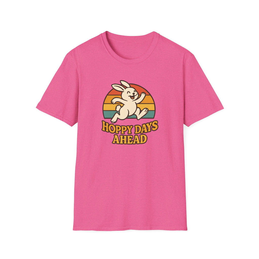 Hoppy Days Ahead T-Shirt — Retro Bunny Easter Tee