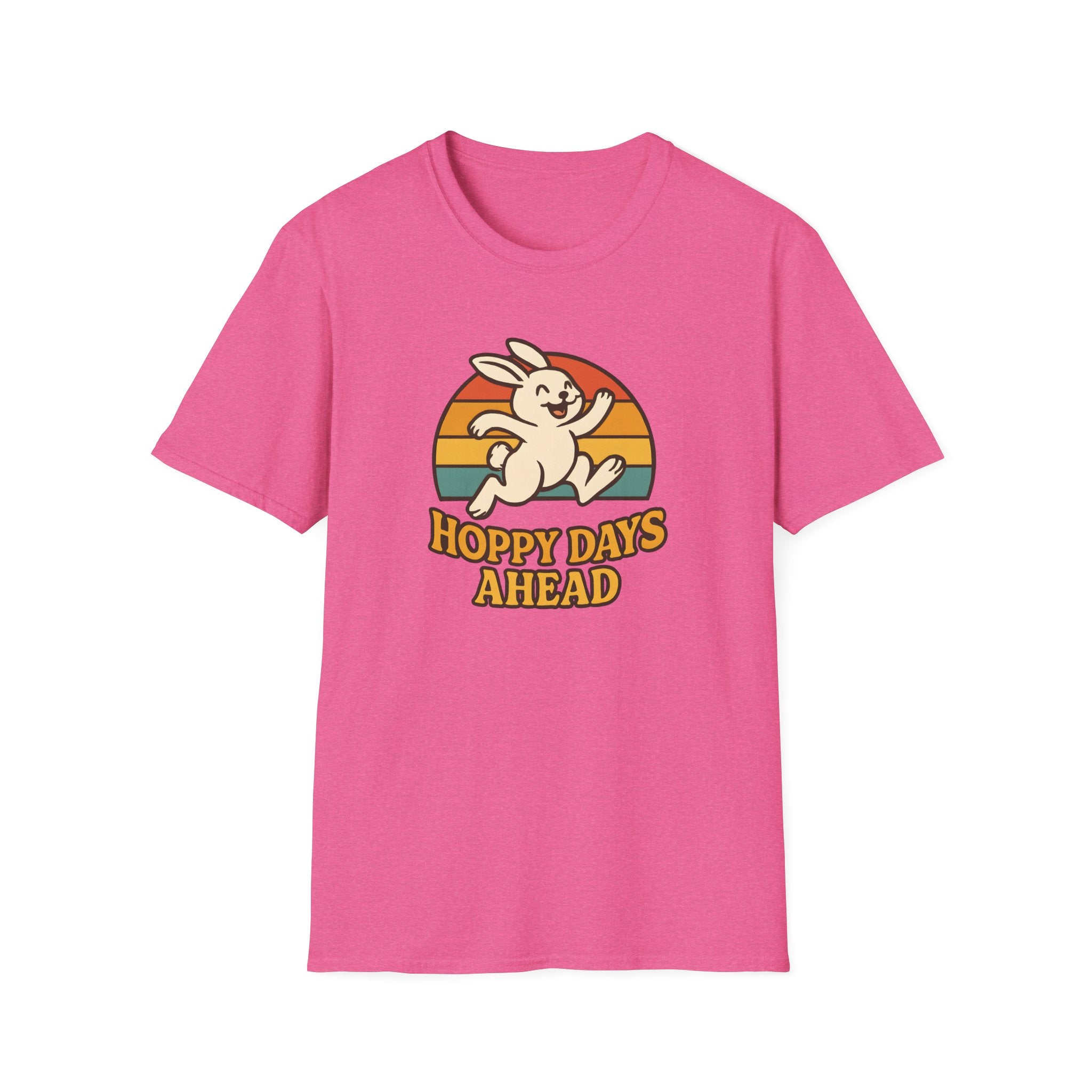 Hoppy Days Ahead T-Shirt — Retro Bunny Easter Tee