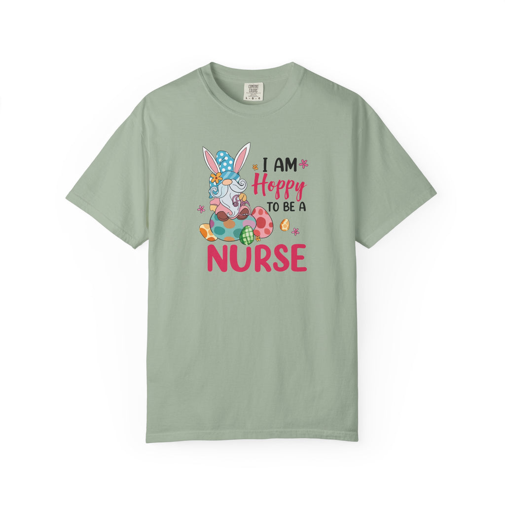 Nurse Bunny T-Shirt — "I Am Hoppy to Be a Nurse" Cute Easter Tee