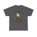 Off to Cause a Kerfuffle T-Shirt — Funny Frog Riding Raccoon Graphic Tee