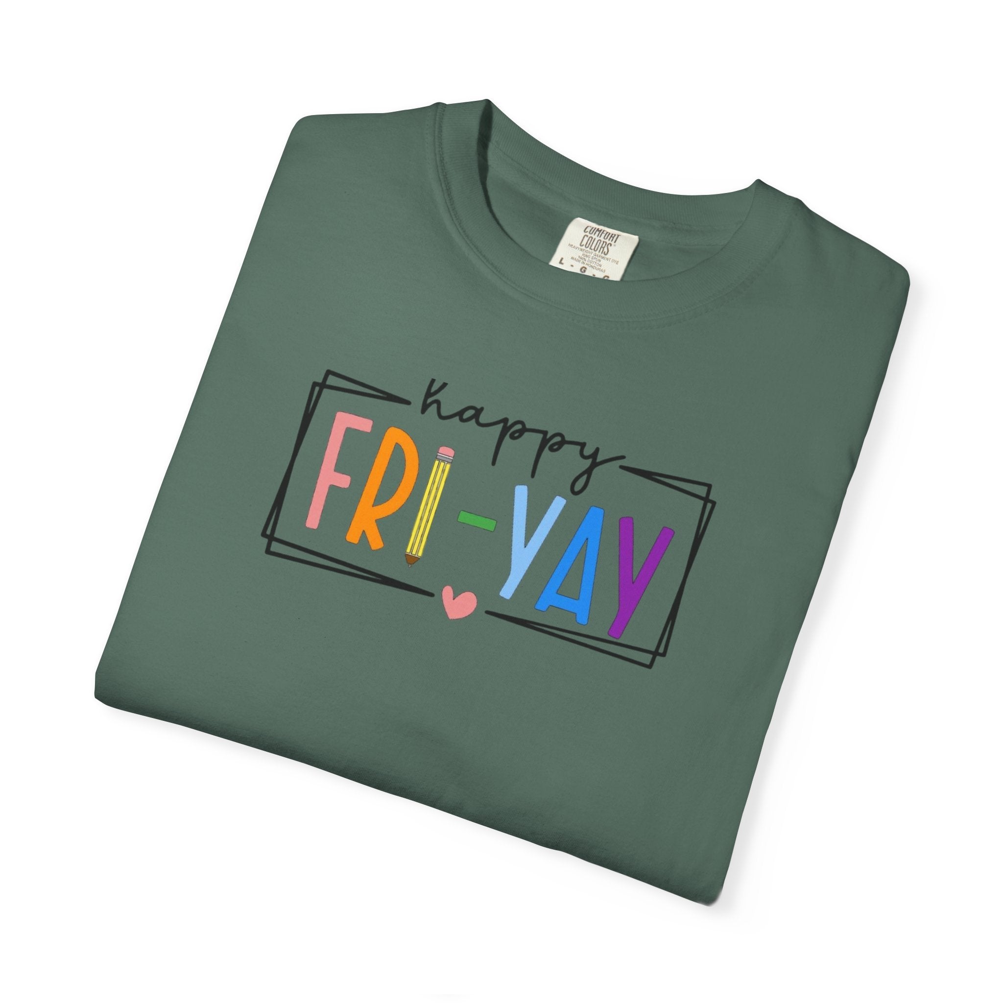 Fri-Yay T-Shirt — Colorful ‘Happy FRI-YAY’ Casual Tee