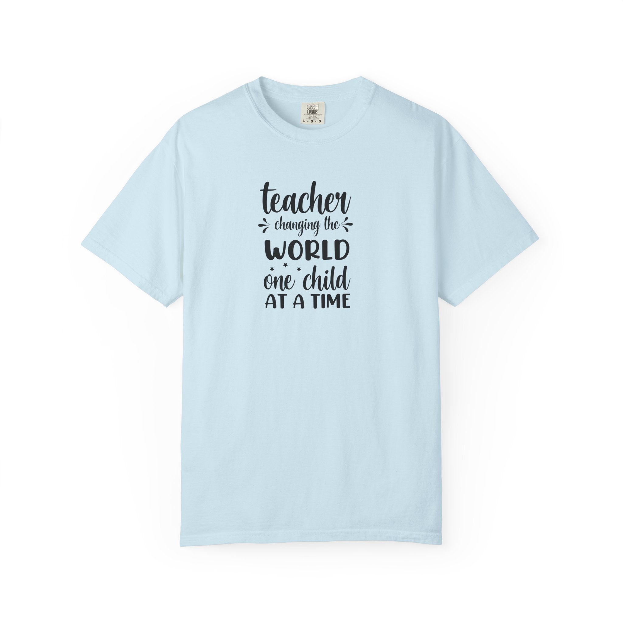 Teacher T-Shirt – "Changing the World One Child at a Time" Inspirational Educator Tee