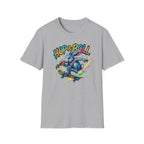 Hop & Roll Skateboard Bunny T-Shirt — Skateboarder Easter Graphic Tee