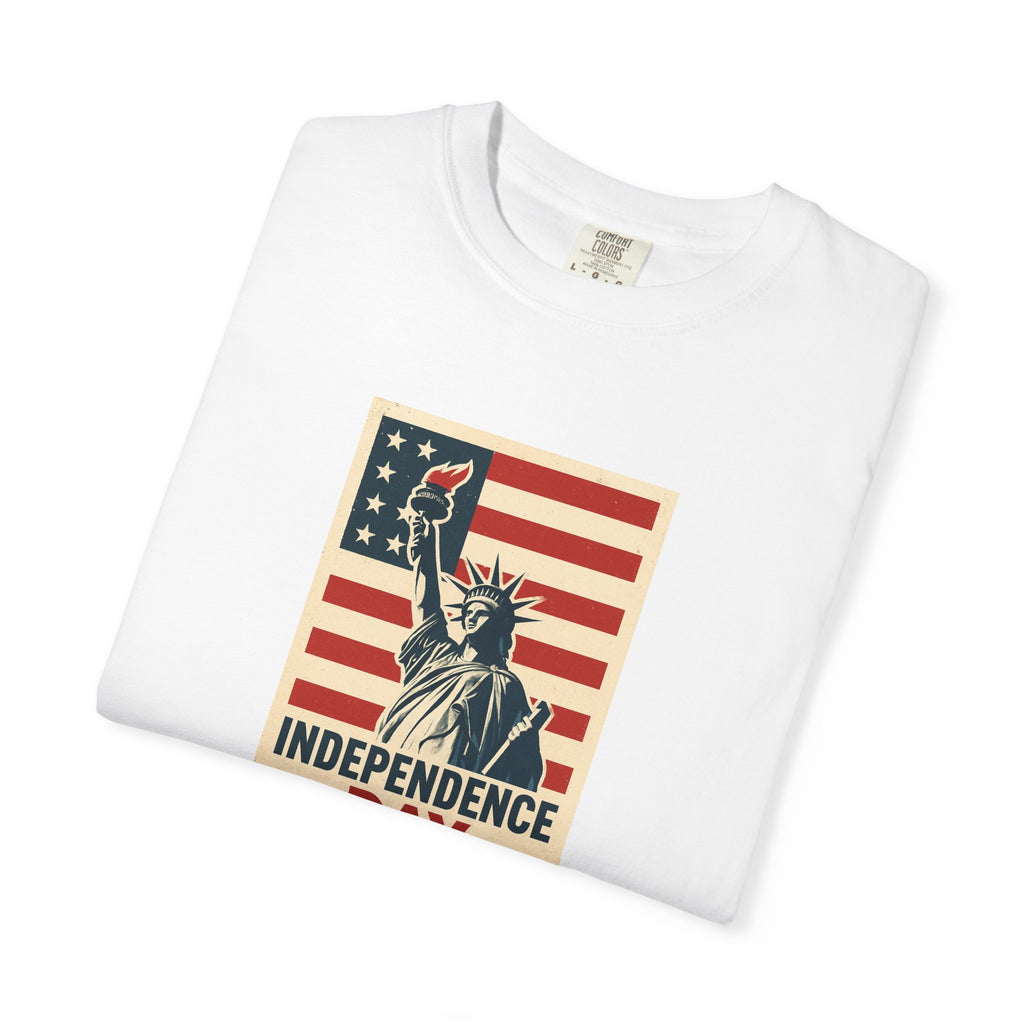 Independence Day T-Shirt – Statue of Liberty American Flag July 4th Graphic Tee
