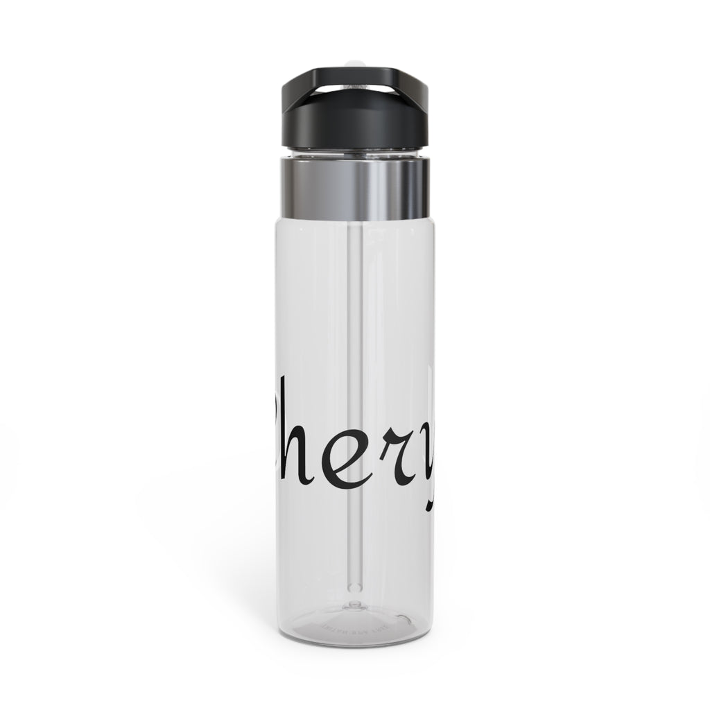 20oz Tritan Sport Bottle — Elegant Script “chery” Water Bottle for Gym, Travel & Everyday Hydration