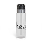 20oz Tritan Sport Bottle — Elegant Script “chery” Water Bottle for Gym, Travel & Everyday Hydration