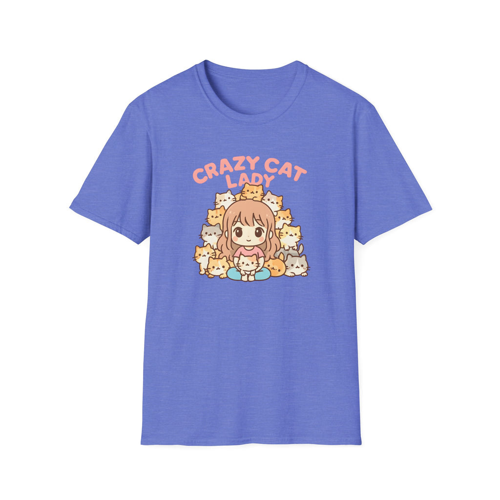Crazy Cat Lady T-Shirt — Cute Anime Cat Mom Graphic Tee