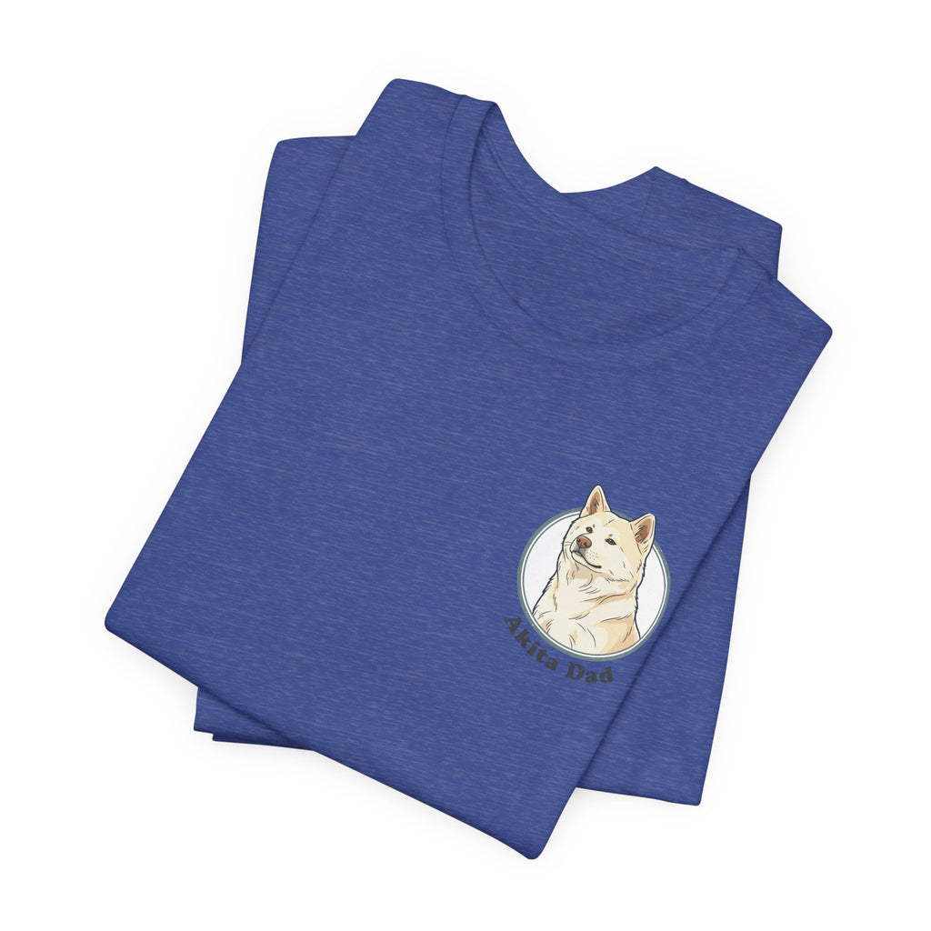 Akita Dad T-Shirt — Cute Akita Dog Graphic Tee for Dog Lovers