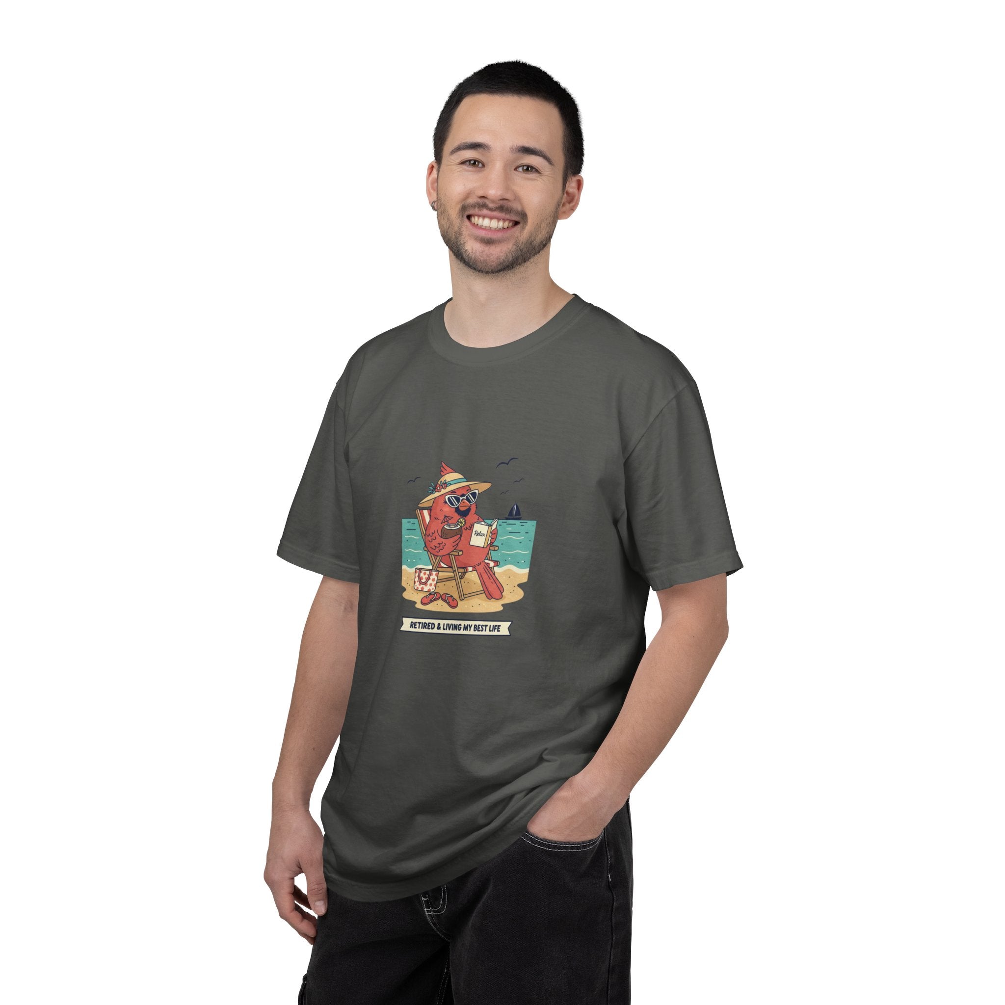 Beach Cardinal Relaxing T-Shirt — Retro Summer Tee
