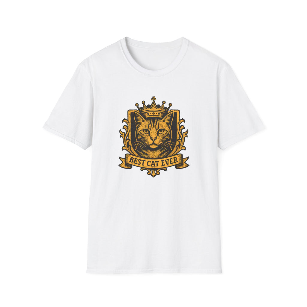 Cat Crest T-Shirt — "Best Cat Ever" Vintage Royal Cat Tee
