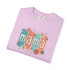 Mama Floral Tee — Retro Block Letter Mother's Day T-Shirt