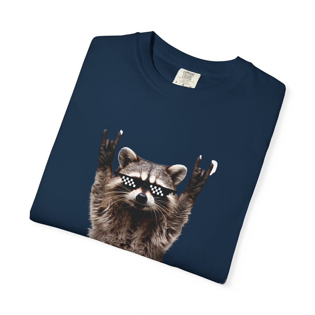 Rock On Raccoon T-Shirt — Cool Sunglasses Graphic Tee