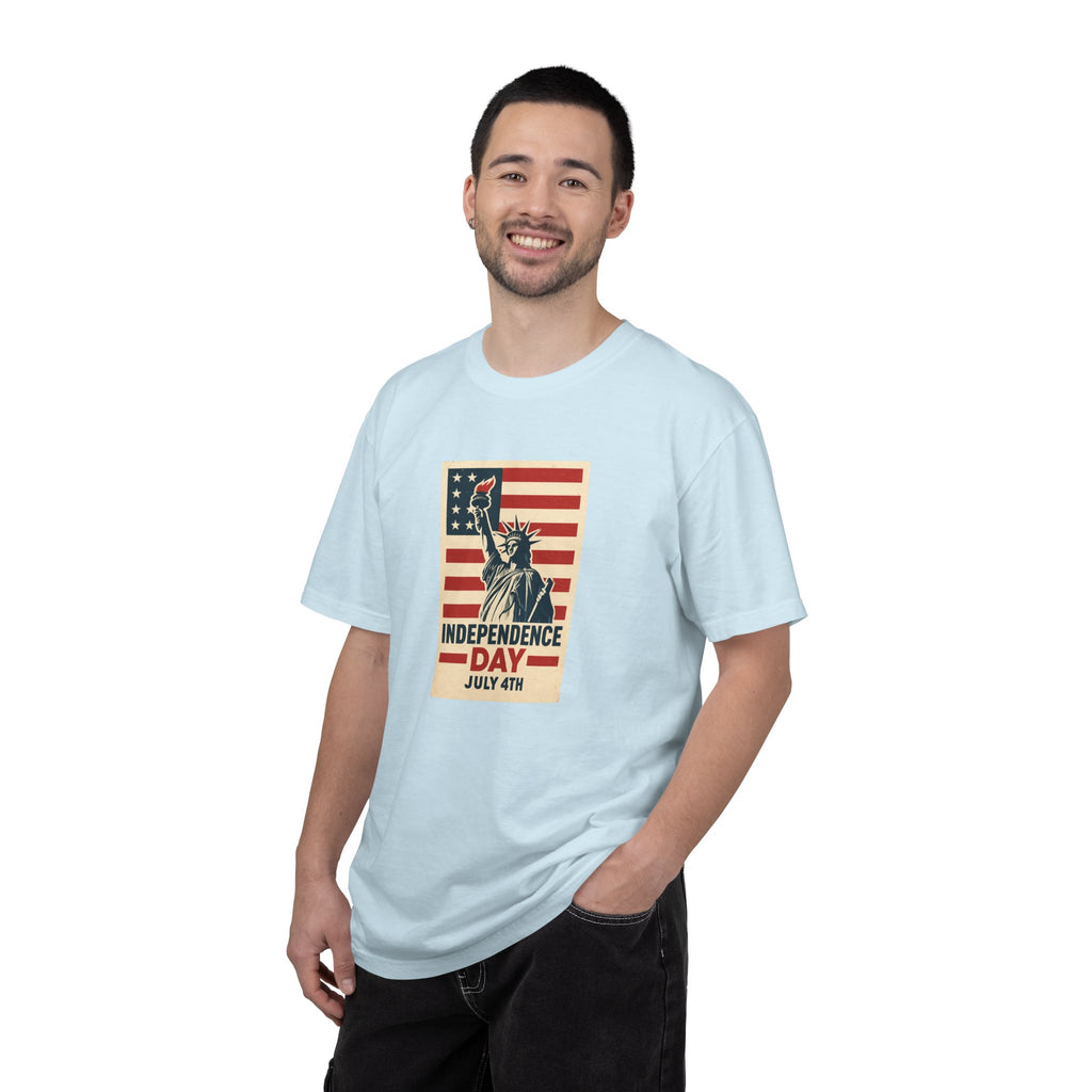Independence Day T-Shirt – Statue of Liberty American Flag July 4th Graphic Tee