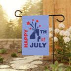 4th of July Garden Flag — Happy 4th of July Patriotic Yard Banner