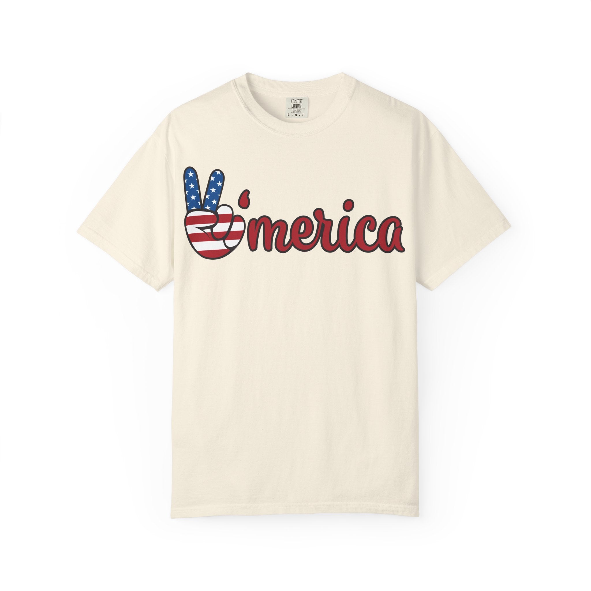 'Merica Peace Sign T-Shirt — Patriotic USA Flag Graphic Tee for 4th of July