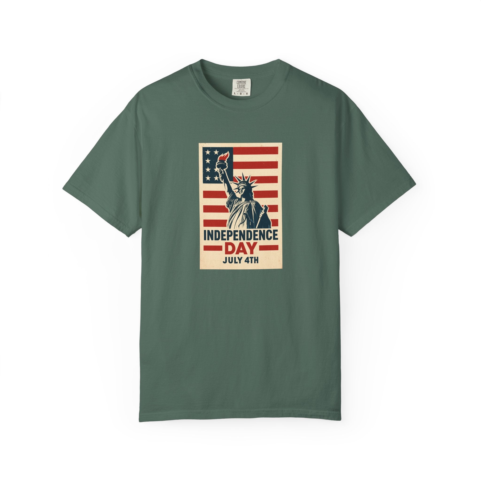 Independence Day T-Shirt – Statue of Liberty American Flag July 4th Graphic Tee