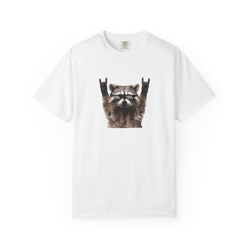 Rock On Raccoon T-Shirt — Cool Sunglasses Graphic Tee