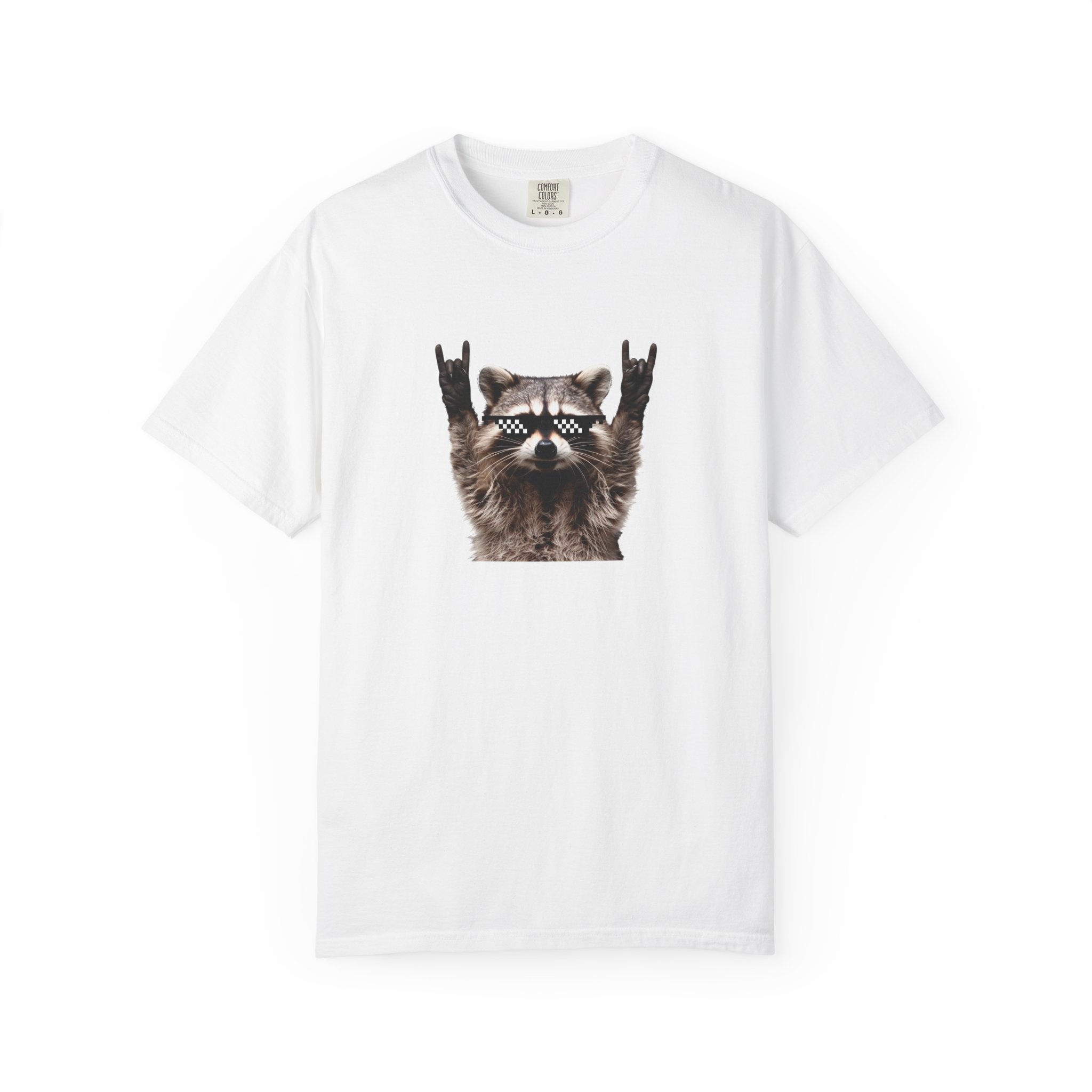 Rock On Raccoon T-Shirt — Cool Sunglasses Graphic Tee