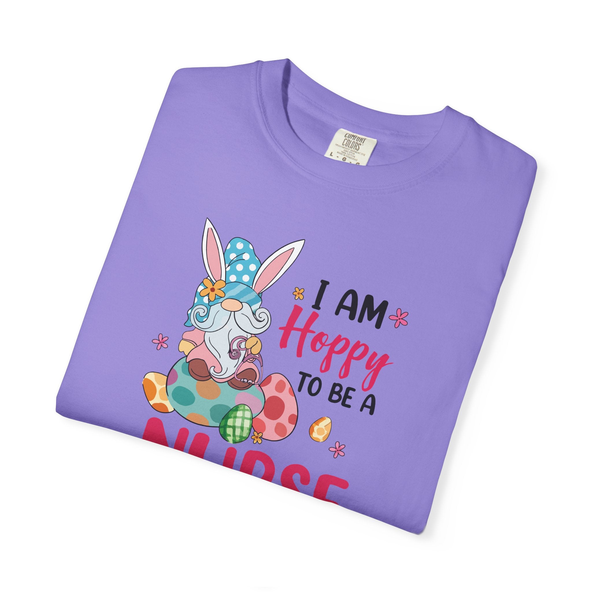 Nurse Bunny T-Shirt — "I Am Hoppy to Be a Nurse" Cute Easter Tee