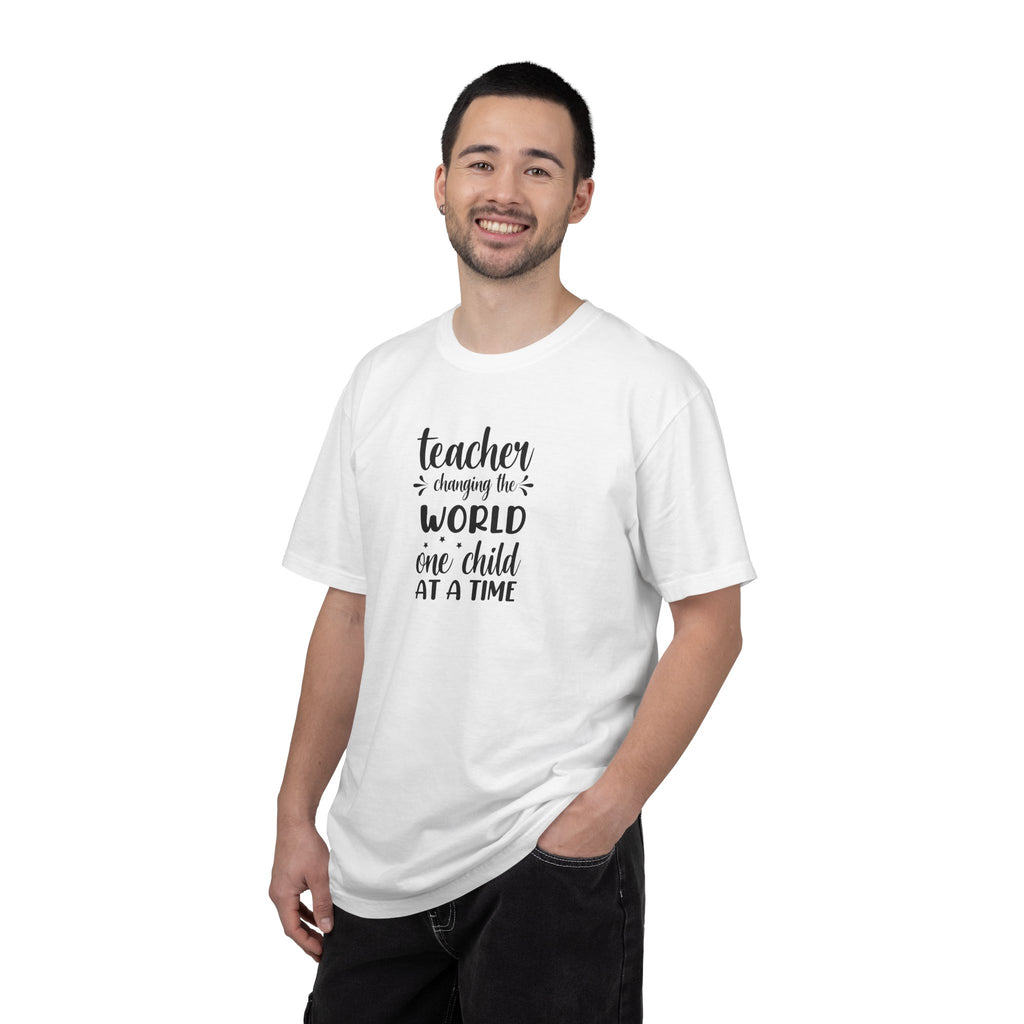 Teacher T-Shirt – "Changing the World One Child at a Time" Inspirational Educator Tee