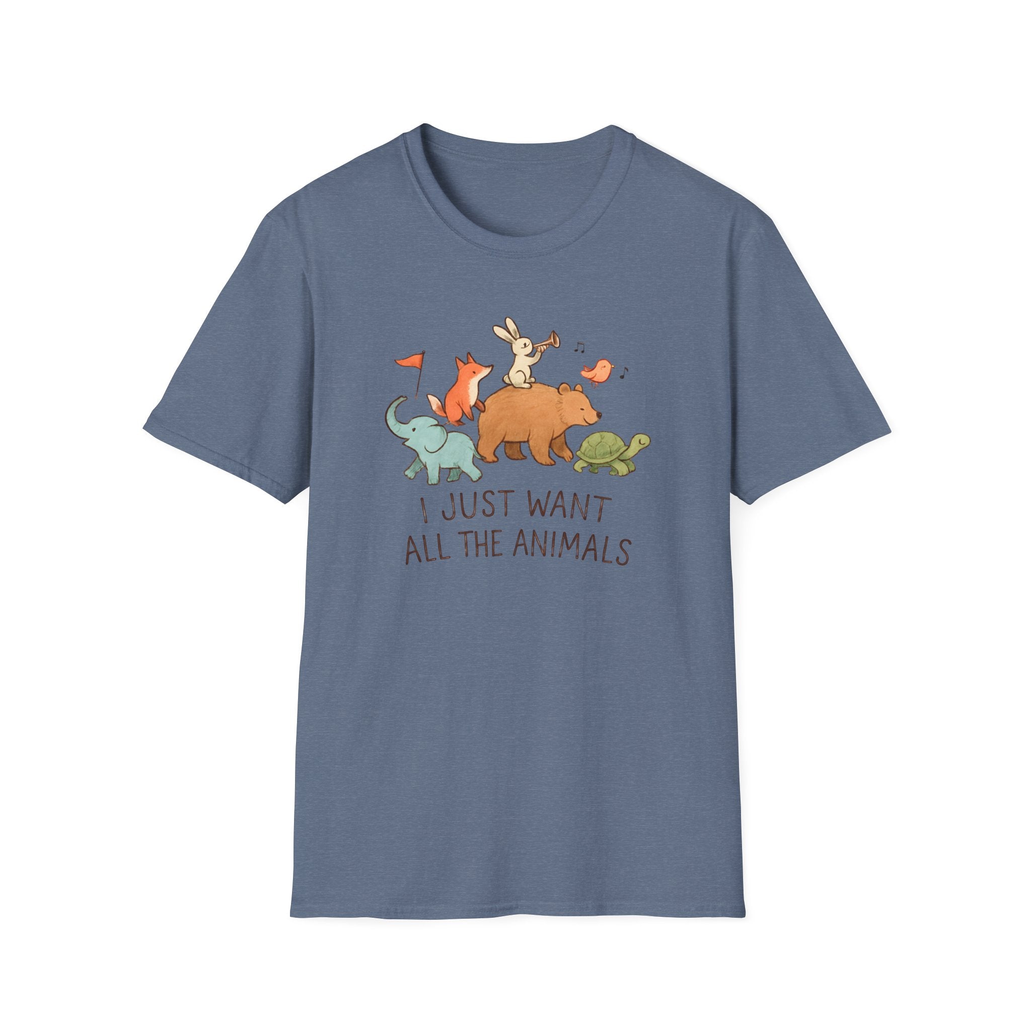 I Just Want All The Animals T-Shirt — Cute Animal Stack Tee for Animal Lovers