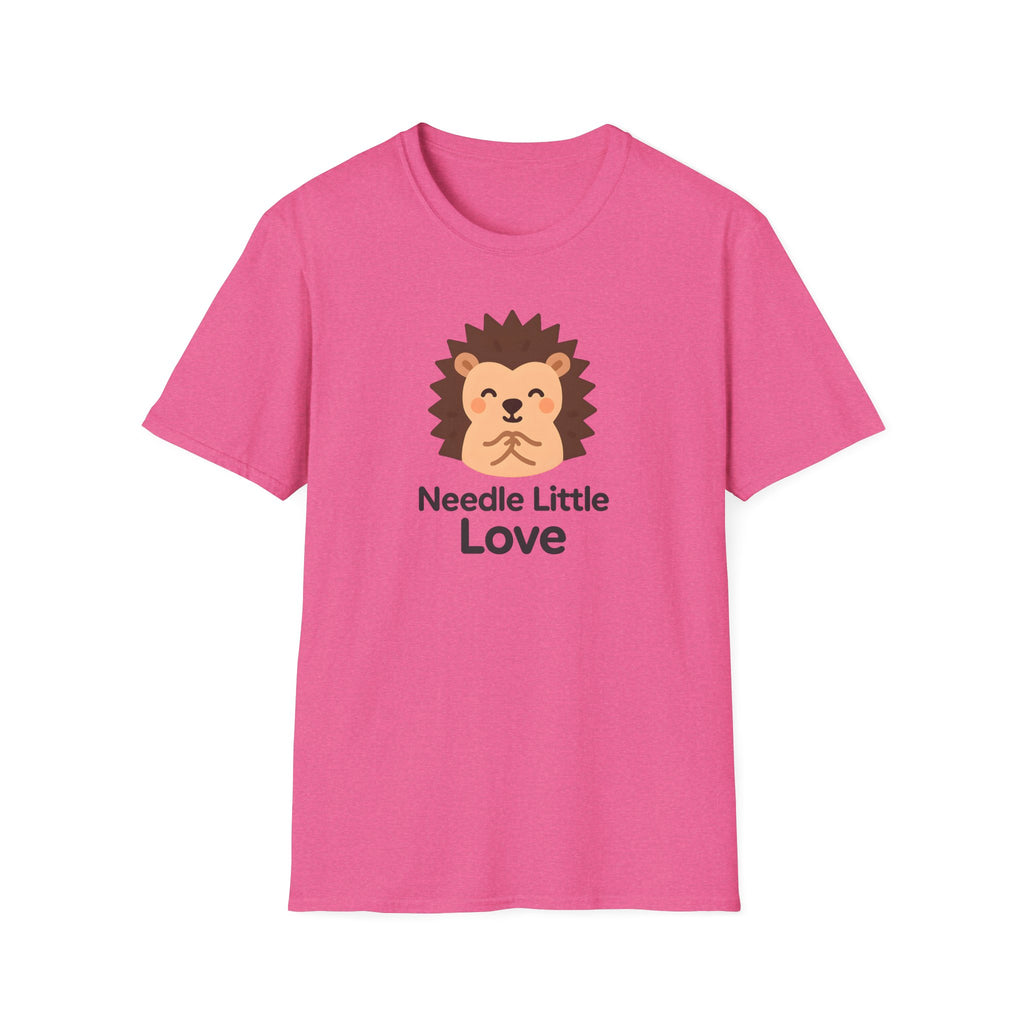 Hedgehog "Needle Little Love" T-Shirt — Cute Animal Graphic Tee