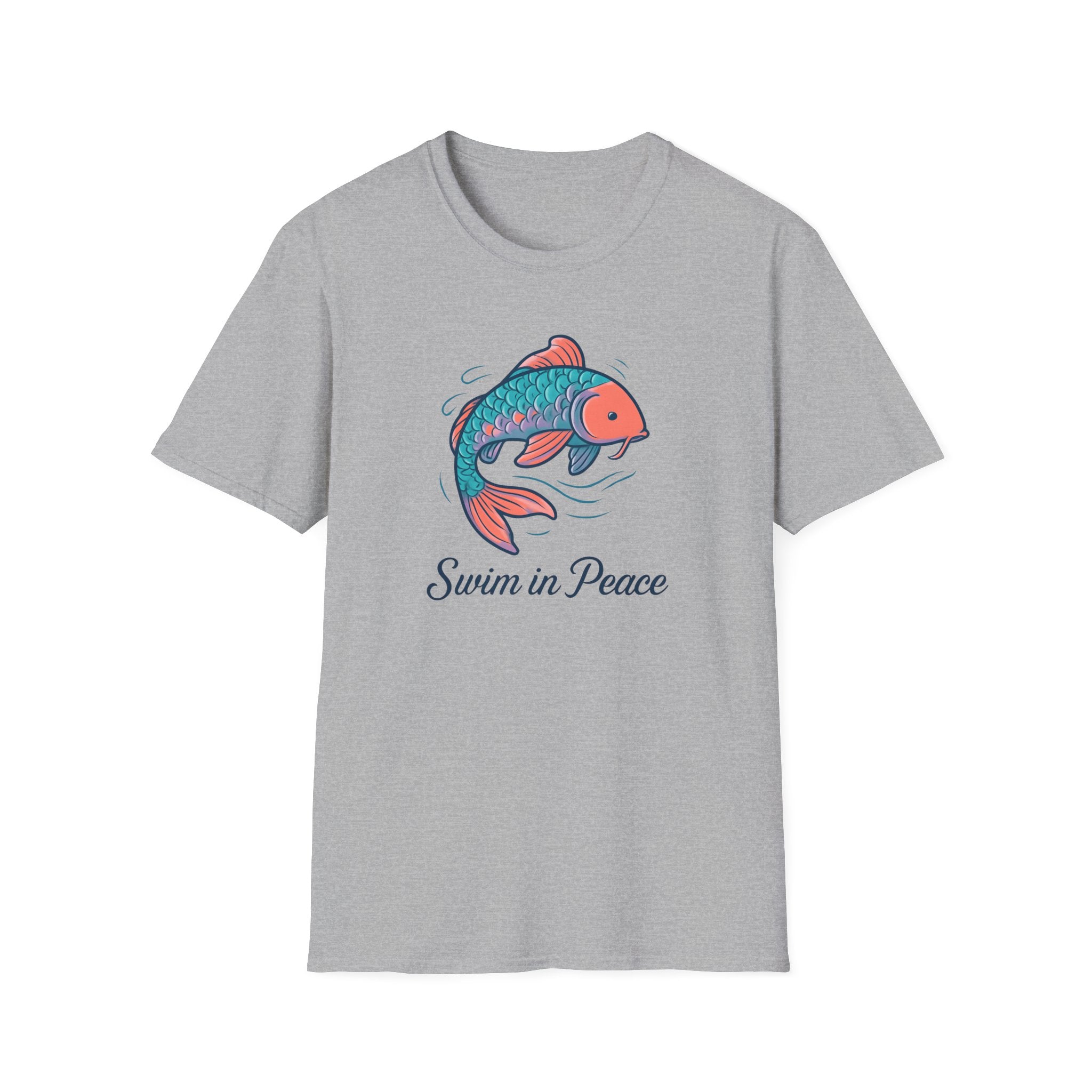 Koi Fish Tee — "Swim in Peace" Relaxed Graphic T-Shirt