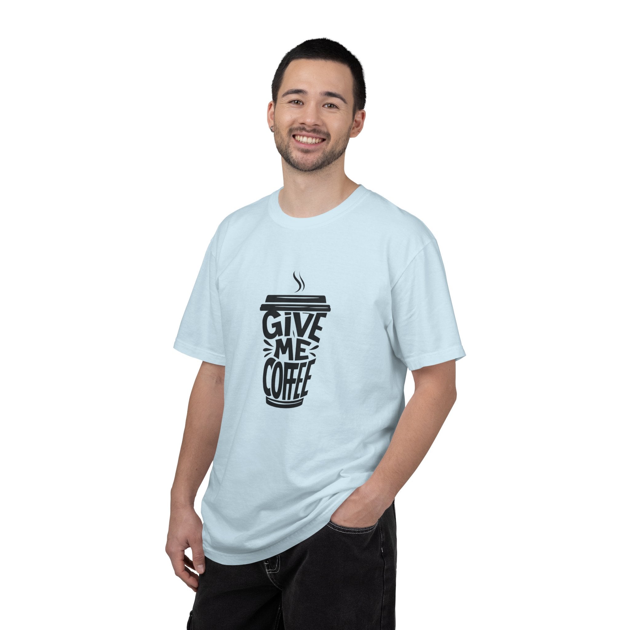 Give Me Coffee T‑Shirt — Fun Coffee Cup Graphic Tee for Coffee Lovers