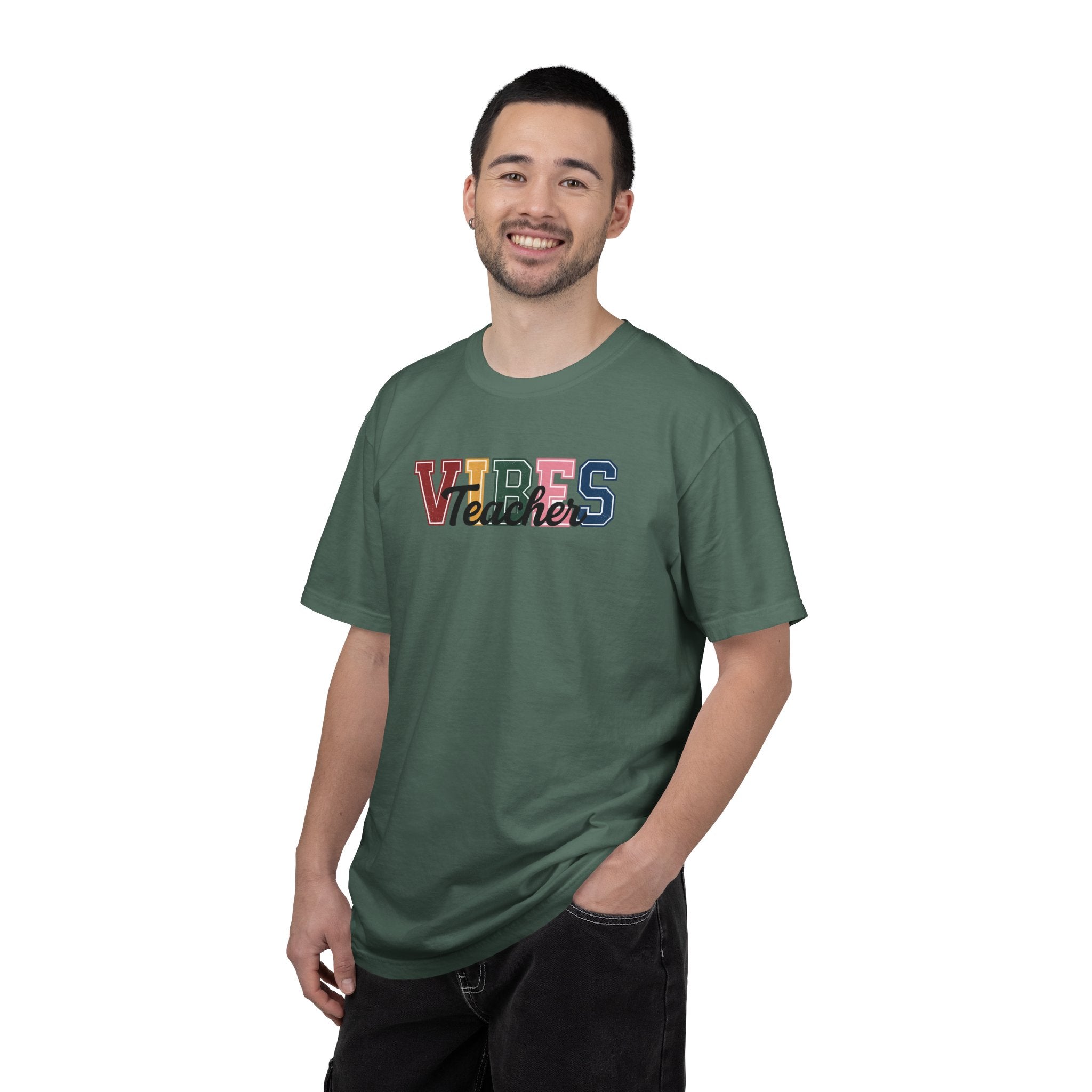 VIBES Teachers T-Shirt — Colorful Retro School Pride Tee