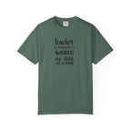 Teacher T-Shirt – "Changing the World One Child at a Time" Inspirational Educator Tee