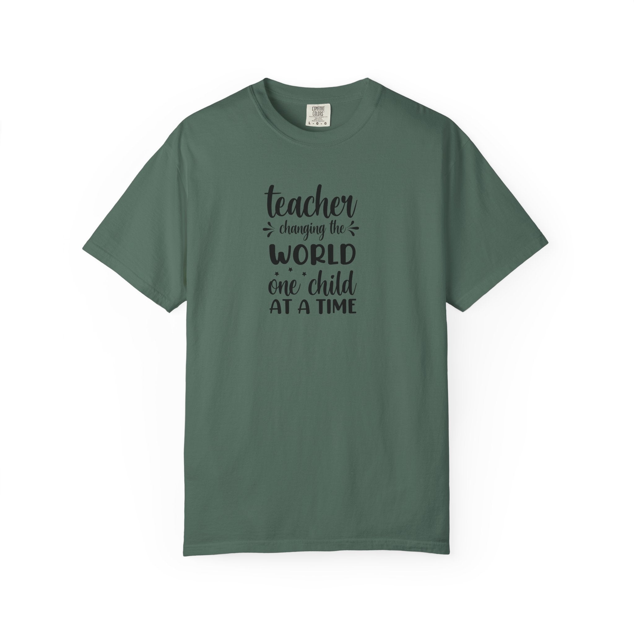 Teacher T-Shirt – "Changing the World One Child at a Time" Inspirational Educator Tee