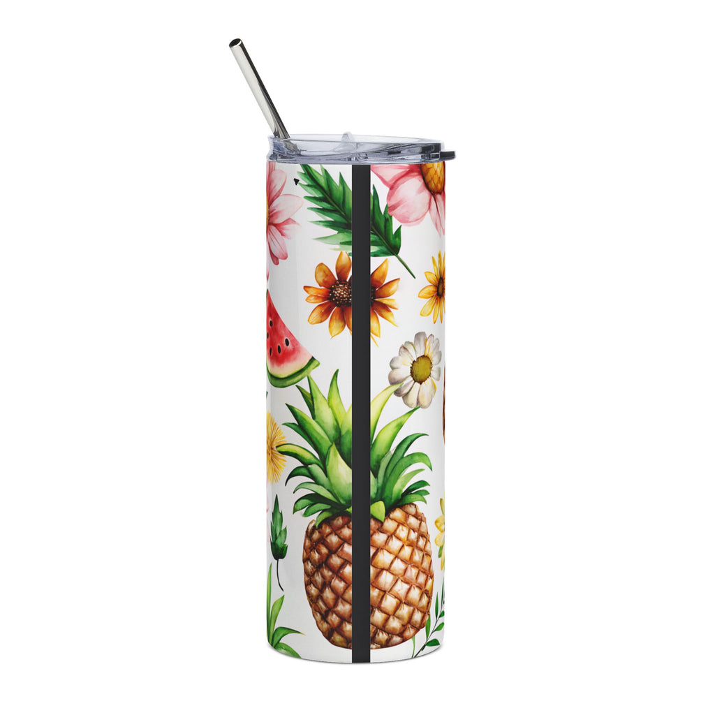 Pineapple & Watermelon Floral 20oz Stainless Tumbler