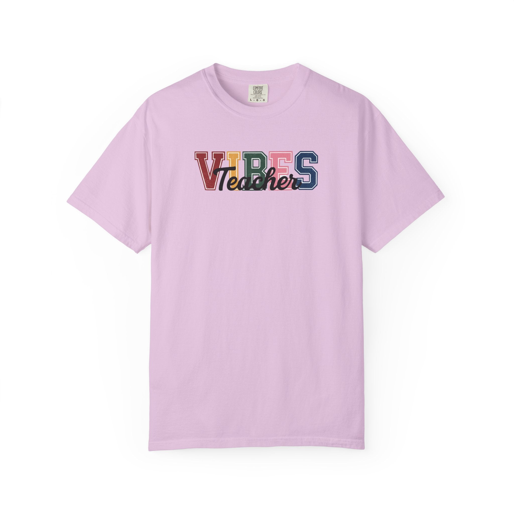 VIBES Teachers T-Shirt — Colorful Retro School Pride Tee