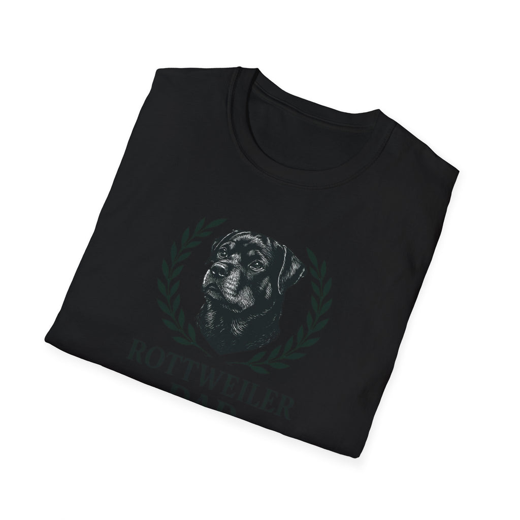 Rottweiler Dad T-Shirt — Dog Dad Tee with Rottweiler Portrait