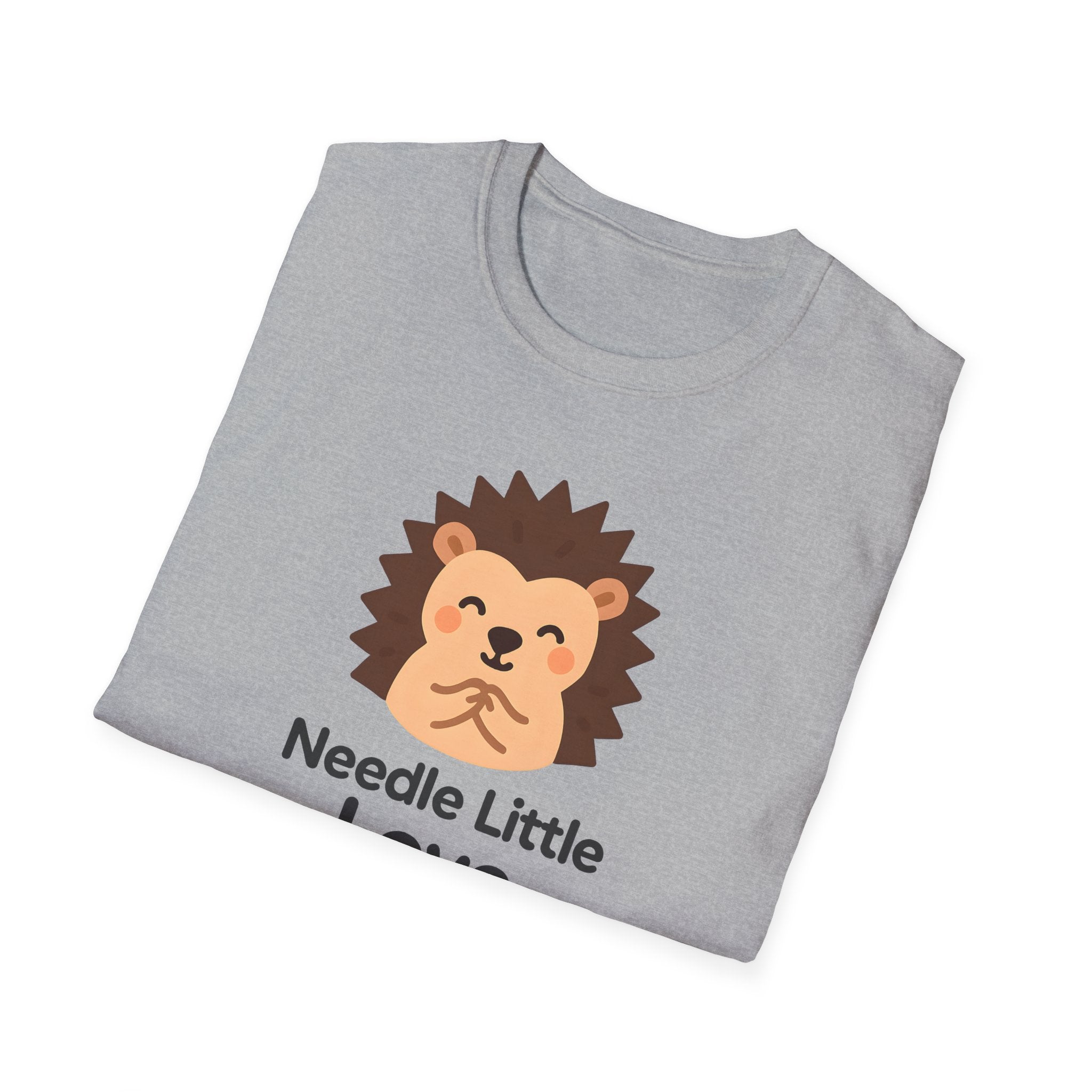 Hedgehog "Needle Little Love" T-Shirt — Cute Animal Graphic Tee