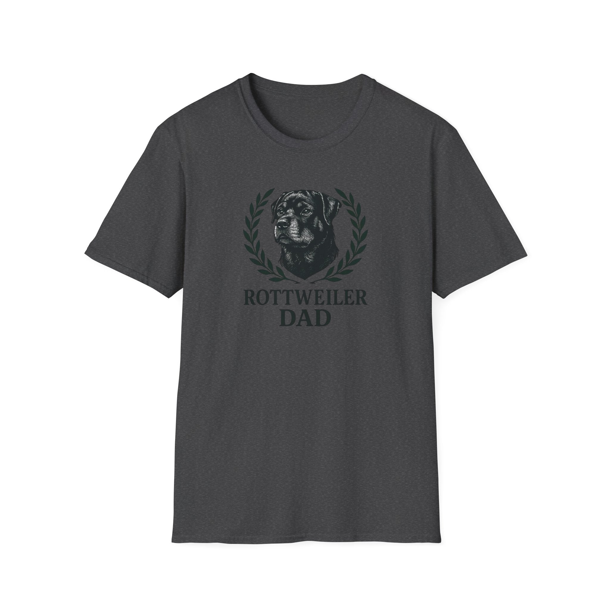 Rottweiler Dad T-Shirt — Dog Dad Tee with Rottweiler Portrait