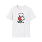 I Love My Cat Cute Cartoon Tee - Cat Lover Heart T-Shirt