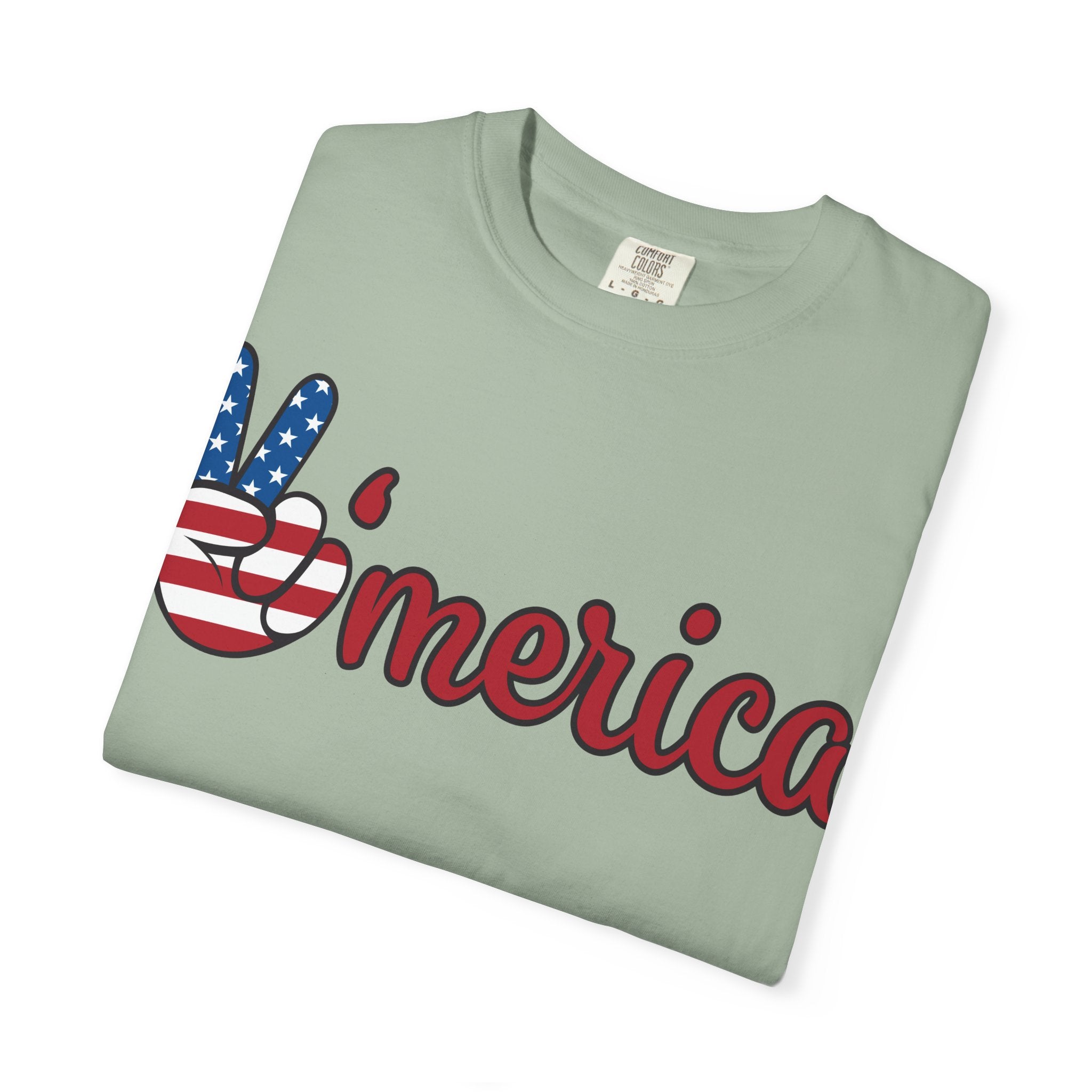 'Merica Peace Sign T-Shirt — Patriotic USA Flag Graphic Tee for 4th of July