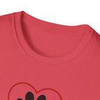 Dog Lover T-Shirt — “The Best Things in Life Are Furry” Paw Heart Tee